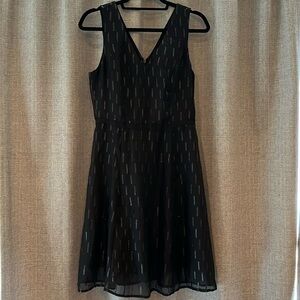 EUC Banana Republic Black Sparkle Sleeveless Dresss